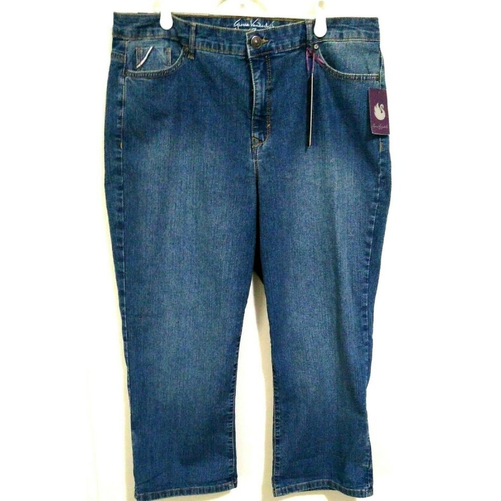 Gloria Vanderbilt Astrid Wash Coco Capri Jeans NWT All Around Slimming 16